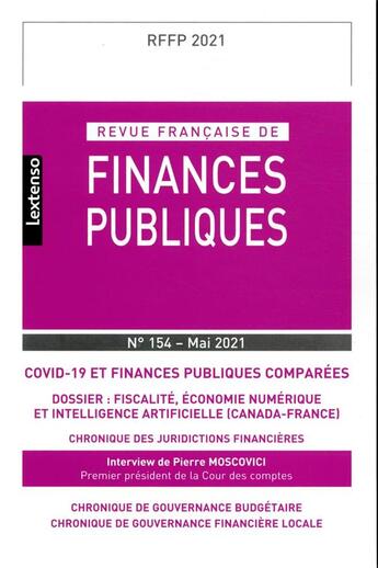 Couverture du livre « Revue francaise de finances publiques n 154-mai 2021 » de  aux éditions Lgdj