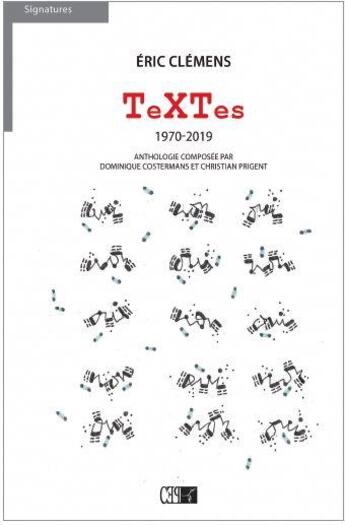 Couverture du livre « Textes ; 1970-2019 » de Eric Clemens aux éditions Du Cep