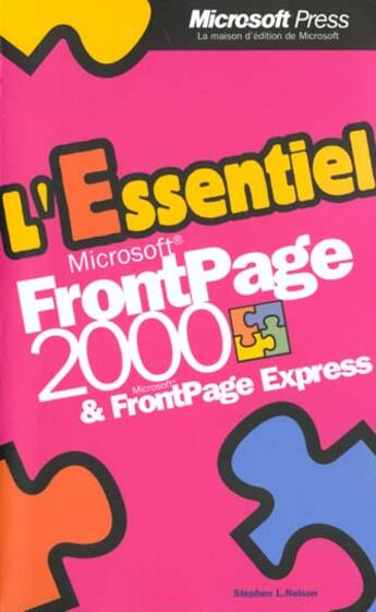 Couverture du livre « L'Essentiel Microsoft Frontpage 2000 » de Microsoft Press aux éditions Microsoft Press