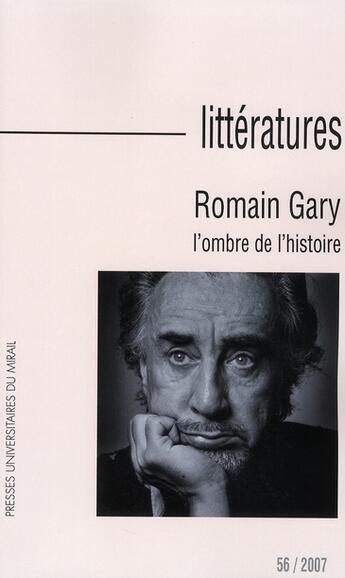 Couverture du livre « Romain Gary ; l'ombre de l'histoire » de Yves Reboul aux éditions Pu Du Midi