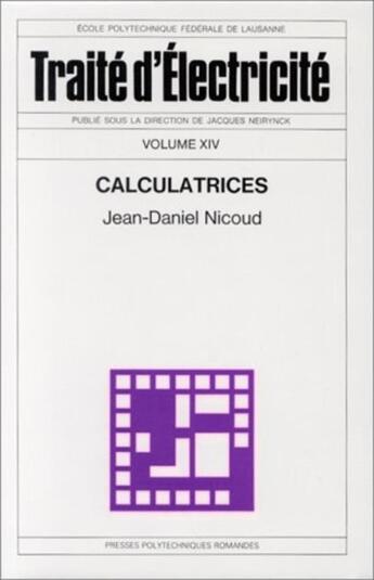 Couverture du livre « Calculatrices » de Nicoud aux éditions Ppur