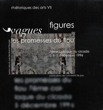 Couverture du livre « Vagues figures ou les promesses du flou ; 7ème colloque du cicada, 5,6,7 décembre 1996 » de Bertrand Rouge aux éditions Pu De Pau