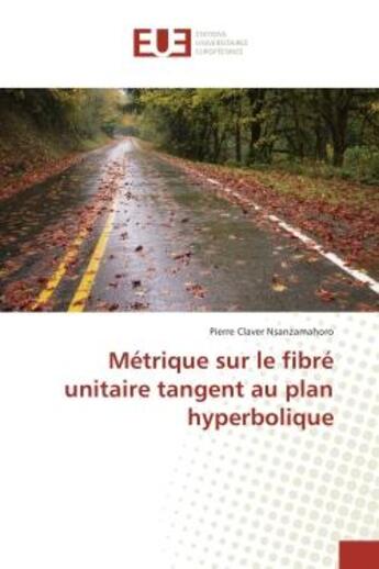 Couverture du livre « Metrique sur le fibre unitaire tangent au plan hyperbolique » de Pierre Nsanzamahoro aux éditions Editions Universitaires Europeennes