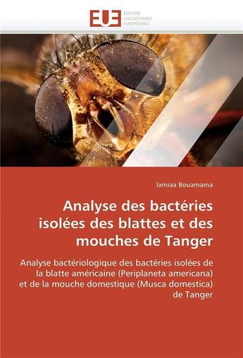 Couverture du livre « Analyse des bacteries isolees des blattes et des mouches de tanger » de Bouamama Lamiaa aux éditions Editions Universitaires Europeennes