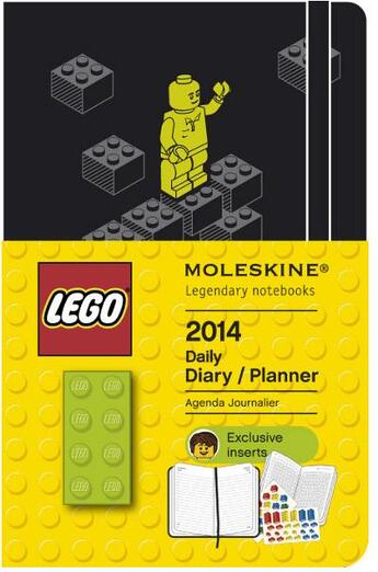 Couverture du livre « Agenda 2014 Lego journalier poche noir » de Moleskine aux éditions Moleskine Papet