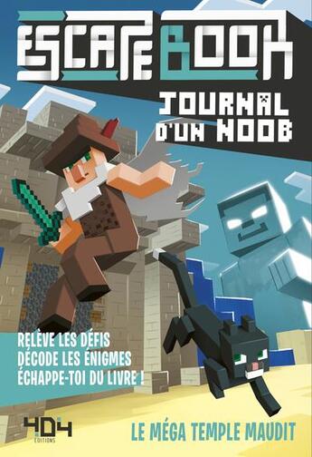 Couverture du livre « Journal d'un noob - escape book - le mega temple maudit » de  aux éditions 404 Editions