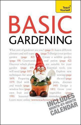 Couverture du livre « Basic Gardening: Teach Yourself » de Hunter Jane Mcmorland aux éditions Hodder Education Digital