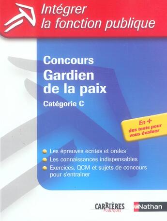 Couverture du livre « Concours gardien de la paix n17 2005 » de Grasser/Joly aux éditions Nathan