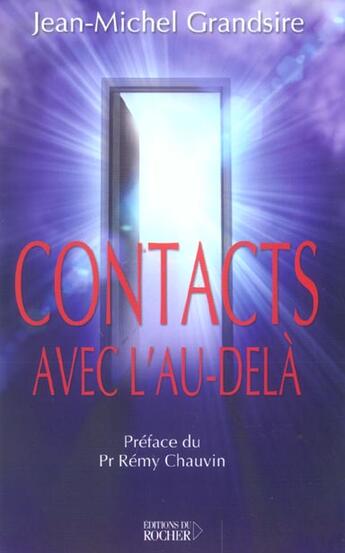 Couverture du livre « Contacts avec l'au-dela » de Grandsire Jean-Miche aux éditions Rocher