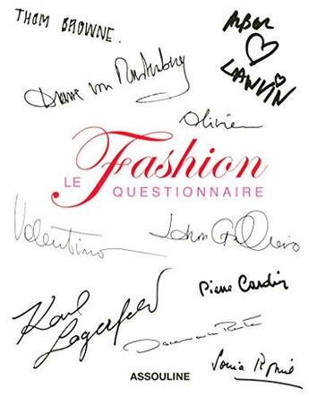 Couverture du livre « Fashion ; le questionnaire » de Mickael Specter aux éditions Assouline