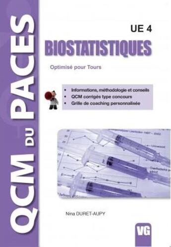 Couverture du livre « QCM du Paces ; biostatistiques ; Tours » de Nina Duret-Aupy aux éditions Vernazobres Grego