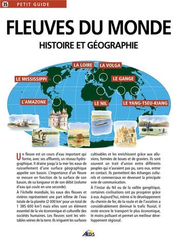 Couverture du livre « Les grands fleuves du monde » de  aux éditions Aedis