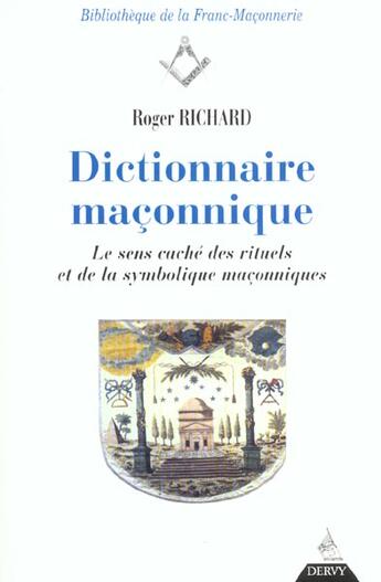 Couverture du livre « Dictionnaire maconnique » de  aux éditions Dervy