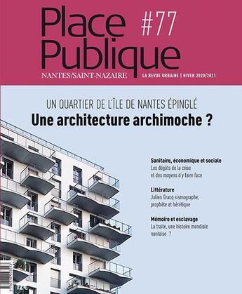 Couverture du livre « Place publique #77 » de  aux éditions Joca Seria