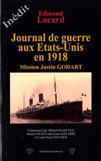 Couverture du livre « Journal de guerre aux Etats-Unis en 1918 » de Edmond Locard aux éditions Traboules