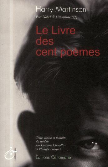 Couverture du livre « Le livre des cent poèmes » de Harry Martison aux éditions Cenomane