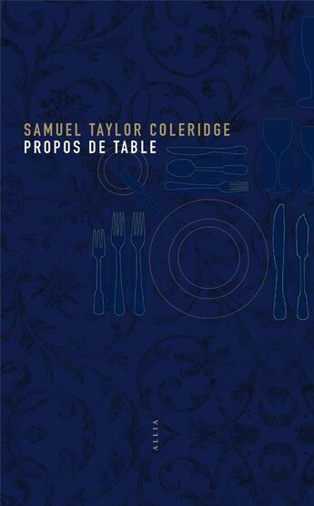 Couverture du livre « Propos de table » de Samuel Coleridge-Taylor aux éditions Allia