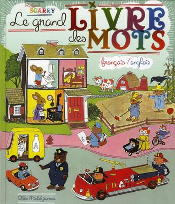 Couverture du livre « Le grand livre de mots ; français/anglais » de Richard Scarry aux éditions Albin Michel