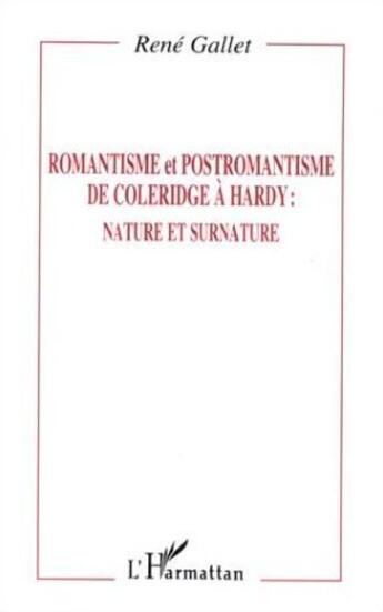 Couverture du livre « Romantisme et postromantisme » de  aux éditions L'harmattan