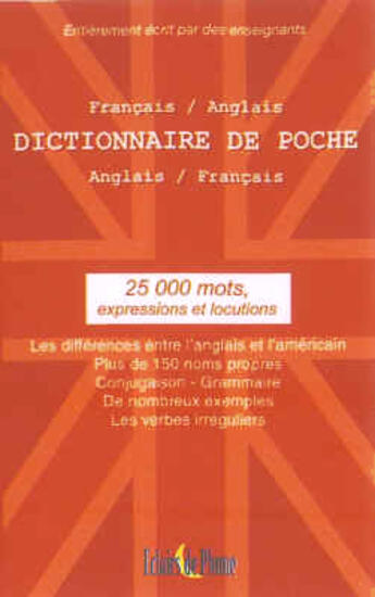 Couverture du livre « Le dictionnaire français-anglais de poche (25000 mots) » de  aux éditions Arcades