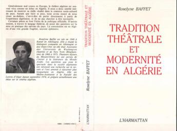 Couverture du livre « Tradition théâtrale et modernité en Algérie » de Roselyne Baffet aux éditions L'harmattan