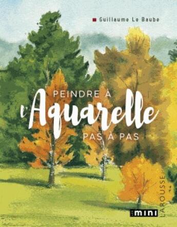 Couverture du livre « Peindre à l'aquarelle ; pas-à-pas » de Guillaume Le Baube aux éditions Larousse