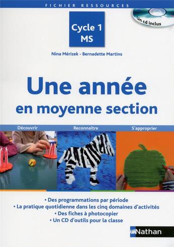 Couverture du livre « Une année en moyenne section » de Bernadette Martins et Nina Merizek aux éditions Nathan