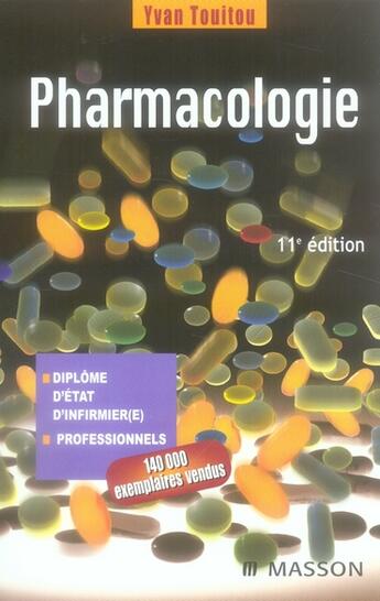 Couverture du livre « Pharmacologie (11e édition) » de Touitou-Y aux éditions Elsevier-masson