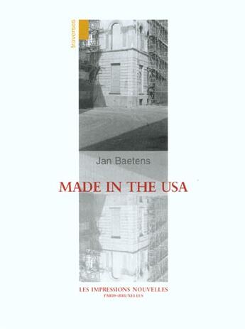 Couverture du livre « Made in usa » de Jan Baetens aux éditions Impressions Nouvelles