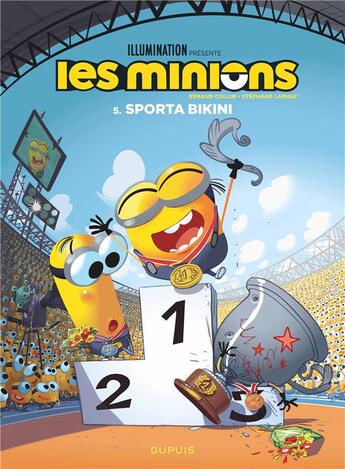 Couverture du livre « Les Minions Tome 5 : Sporta Bikini » de Renaud Collin et Lapuss' aux éditions Dupuis