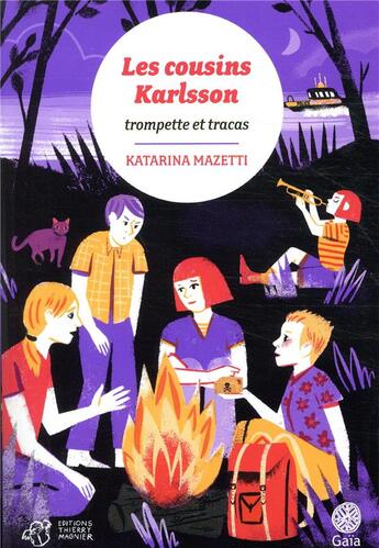 Couverture du livre « Les cousins Karlsson Tome 9 : trompettes et tracas » de Katarina Mazetti aux éditions Thierry Magnier