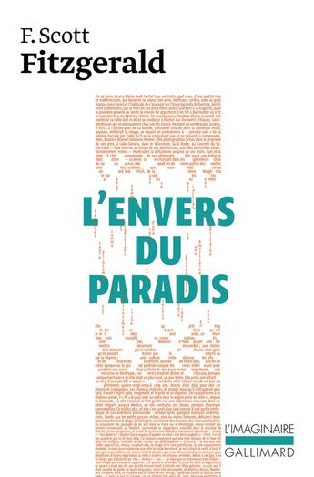 Couverture du livre « L'envers du paradis » de Francis Scott Fitzgerald aux éditions Gallimard