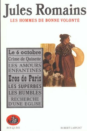 Couverture du livre « Les hommes de bonne volonte t.1 ; » de Jules Romains aux éditions Bouquins