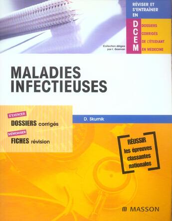 Couverture du livre « Maladies infectieuses » de David Skurnik aux éditions Elsevier-masson