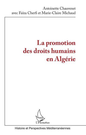 Couverture du livre « La promotion des droits humains en Algérie » de  aux éditions L'harmattan