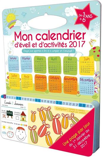 Couverture du livre « Mon calendrier d'éveil et d'activités 2017 » de Laurence Hernandez aux éditions Editions 365