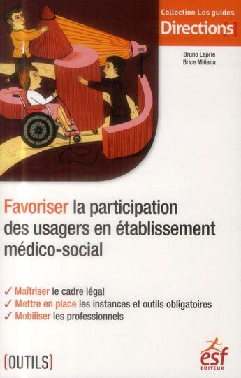 Couverture du livre « Assurer la participation des usagers » de Bruno Laprie et Brice Minana aux éditions Esf