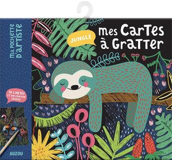 Couverture du livre « Mes cartes a gratter jungle » de Mel Armstrong aux éditions Philippe Auzou