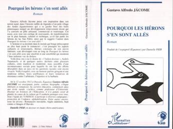 Couverture du livre « Pourquoi les hérons s'en sont allés » de Gustavo Alfredo Jacome aux éditions L'harmattan