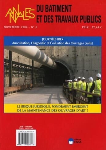 Couverture du livre « Annales du batiment et tp n 5-2004 » de  aux éditions Eska