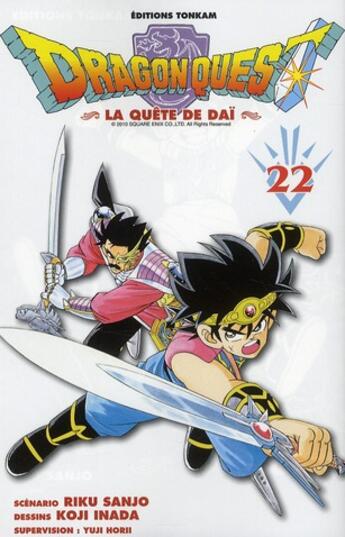 Couverture du livre « Dragon quest - la quête de Daï Tome 22 » de Riku Sanjo et Koji Inada aux éditions Delcourt