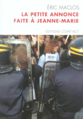 Couverture du livre « La Petite Annonce Faite A Jeanne-Marie » de Eric Maclos aux éditions Act Mem