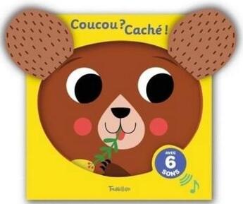 Couverture du livre « Coucou ? cache ! - mon livre-tissu sonore » de Sarah Andreacchio aux éditions Tourbillon