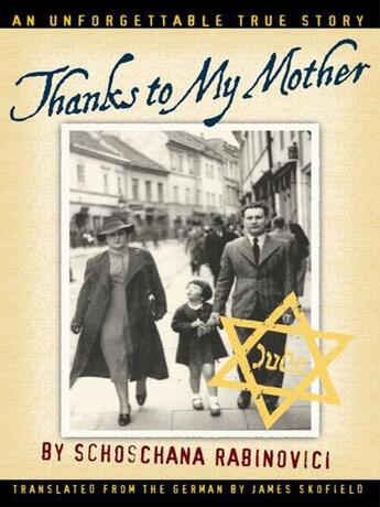 Couverture du livre « Thanks to My Mother » de Rabinovici Schoschana aux éditions Penguin Group Us