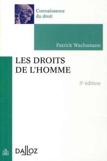 Couverture du livre « Droits de l'homme (5e édition) » de Patrick Wachsmann aux éditions Dalloz