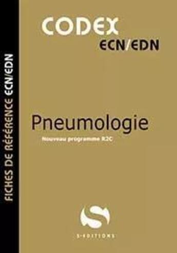 Couverture du livre « Codex pneumologie » de Antoine Gavoille aux éditions S-editions