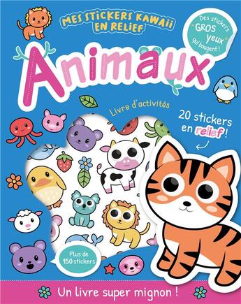 Couverture du livre « Mes stickers kawaii en relief - animaux » de  aux éditions 1 2 3 Soleil