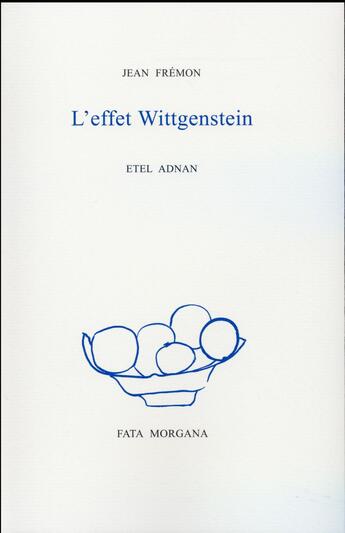 Couverture du livre « L'effet Wittgenstein » de Jean Frémon aux éditions Fata Morgana