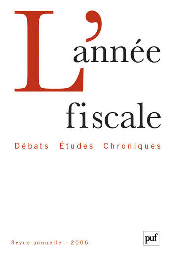 Couverture du livre « Annee fiscale 2006 » de  aux éditions Puf