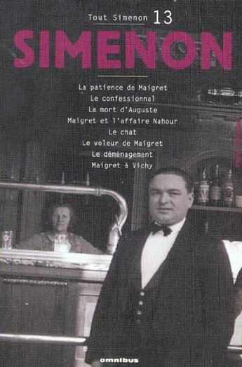 Couverture du livre « Tout simenon - tome 13 centenaire - vol13 » de Georges Simenon aux éditions Omnibus